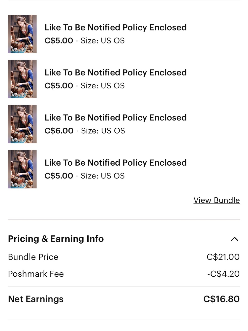 Notification Policy Listing - Black
